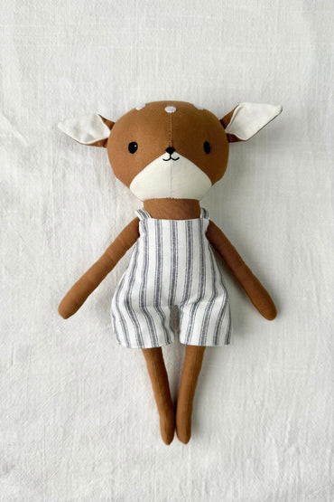 Darby the Deer - Striped Shortalls