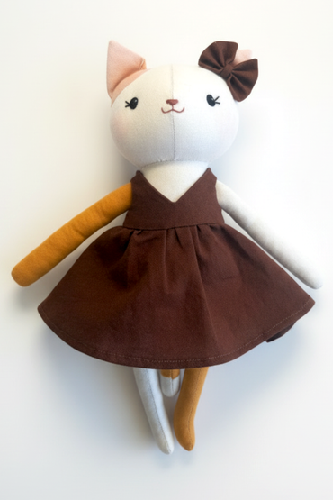 Willow the Kitten - Brown Dress