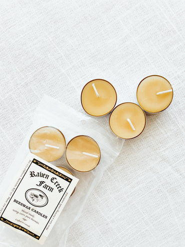 Raven Creek Farm Beeswax Tealights (6pk)