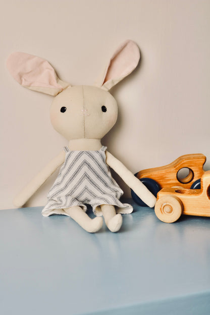 Oliver the Bunny - Striped Shortalls