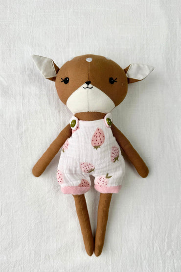 Delia the Deer - Strawberry Shortalls