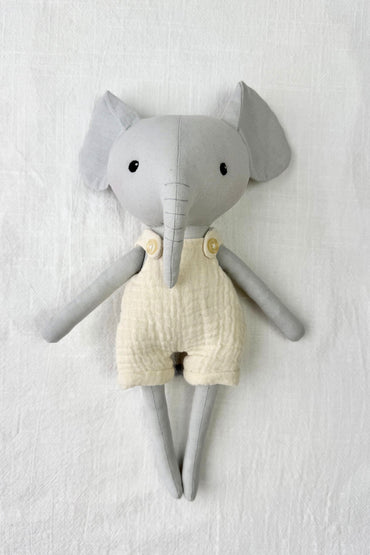 Everett the Elephant - Ivory Shortalls