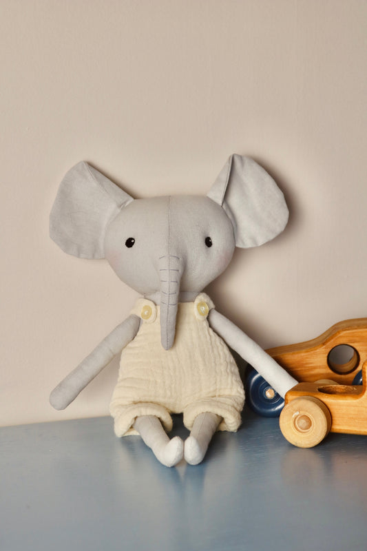 Everett the Elephant - Ivory Shortalls