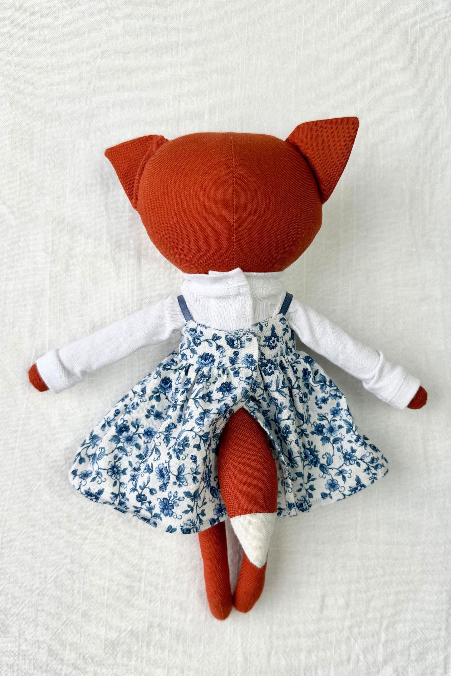 Fern the Fox - Blue Floral Pinafore