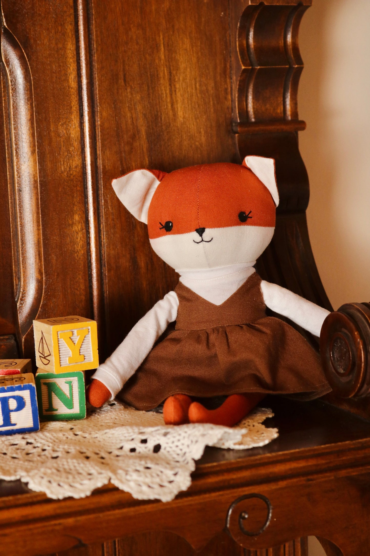 Fern the Fox - Brown Pinafore