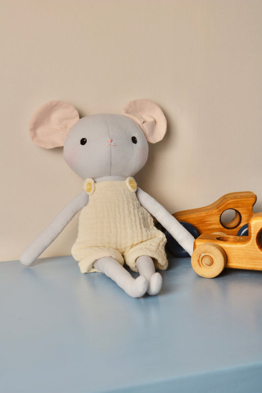 Theo the Mouse - Ivory Shortalls