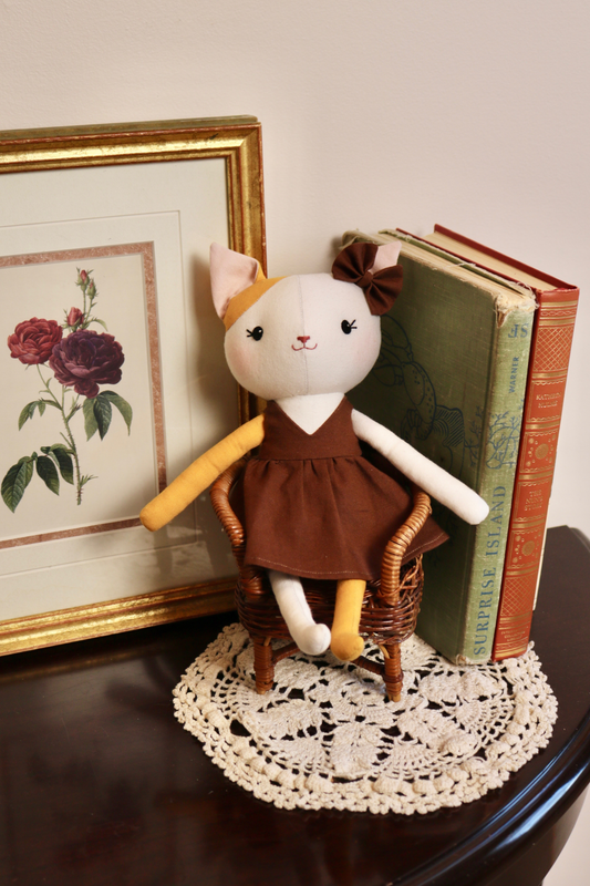Willow the Kitten - Brown Dress